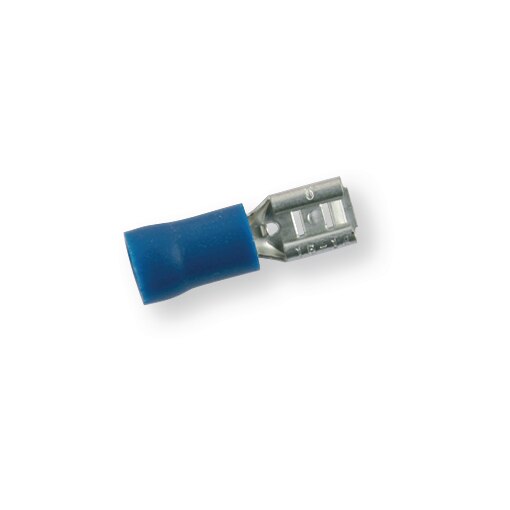 Terminal plano hembral azul, pala 4,8 x 0,5 mm